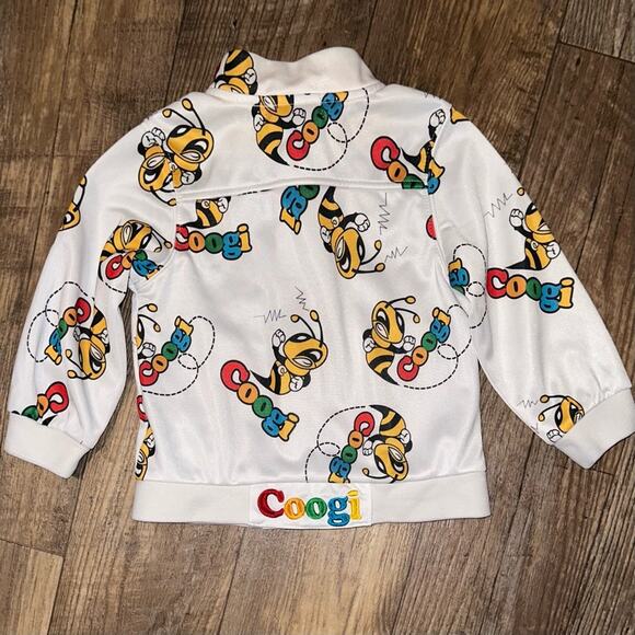 Coogi Y2K Baby Bee Multicolor Logo Bee Pattern Full Zip Jacket Size 18M - Picture 10 of 16